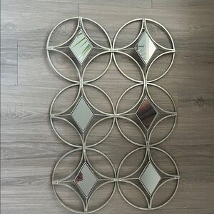Modern Silver Circle Wall Mirror Decor